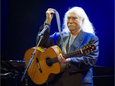 Legendary musician David Crosby live on stage at the Vogue Theatre in Vancouver on Thursday, Sept. 15, 2016  Crosby, 75, had his son James Raymond on piano.
