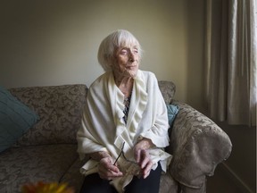 Catherine Lindley at Cedar Village in North Vancouver. Lindley will turn 106 on Sunday, Sept. 25.