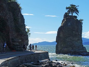 Stanley Park's iconic Siwash Rock. Marie Barbieri