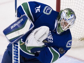 Jacob Markstrom gets the start in goal for the Vancouver Canucks against the Chicago Blackhawks Saturday night.