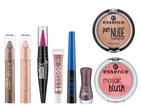 A selection of products from the Fall/Winter 2016 collection from essence cosmetics.