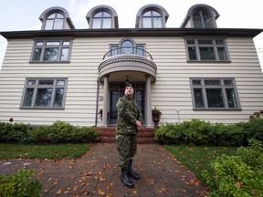 Honour House founder, Honorary Lt-Col. Allan De Genova, of the 15th Field Artillery Regiment, stands for a photograph outside the facility that helps veterans and first responders, in New Westminster,. Honour Ranch, a program offering mental health treatment and refuge for military personnel, veterans and first responders struggling with post-traumatic stress syndrome is being developed in Kamloops.