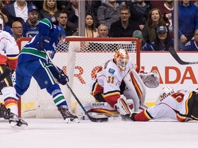 Loui Eriksson #21 of the Vancouver Canucks has yet to score a goal this season.