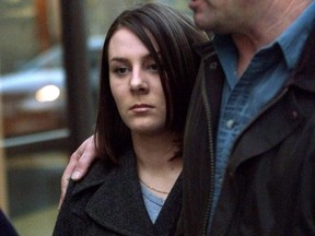 Kelly Ellard and her father Lawrence leave the Vancouver courthouse, March 30, 2000. Ellard is at the centre of controversy again after falling pregnant to a gangster while in prison.