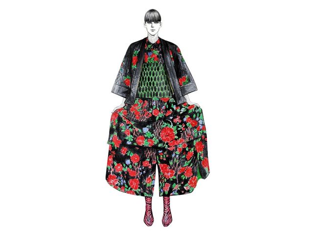 Kenzo X H&M Womens Viscose Silk Ruffle Wrap Maxi Skirt Size