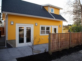 Exterior cladding used on this Vancouver laneway home, built by Smallworks and included on the Vancouver Heritage Foundation's Laneway House Tour (Oct. 22), was chosen to compliment the main house, which was built in the 1920s.