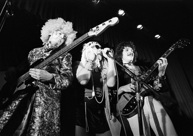 Doug and the Slugs perform in costume at the Legion at 6th and Commercial. June 29, 1979.