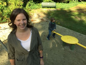 Karla Shields and her son, Douglas, enjoy a local park in Gibsons, on the Sunshine Coast, where they live. Shields said she enjoys the natural beauty and sense of community in Gibsons, which is consistent with the findings of the 2016 Vital Signs report from the Vancouver Foundation.