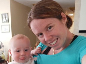 Kaydance Etchells, when she was nine months old, with her mother Lauren Etchells.