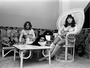 Kitten Girls worked as cocktail waitresses at the Kego Club in Gastown. March 21, 1972.