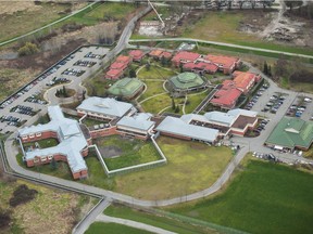 Aerial view of the Forensic Psychiatric Hospital in Coquitlam, B.C.