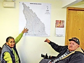 Alice Sam (left) and then-Shuswap First Nation Chief Paul Sam in 2014.