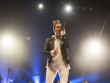 Teagan of the Vancouver duo Tegan and Sara performs in concert at the Queen Elizabeth in Vancouver, BC, October, 5, 2016.