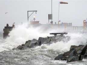 Powerful winds set to hit Metro Vancouver, Fraser Valley, Vancouver Island.  Waves in Tsawwassen are pictured in this file photo.