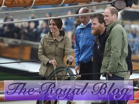 Kate in command: the Duchess guides the Pacific Grace in to dock in Victoria harbour on Saturday.