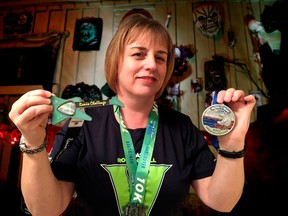 Sandra Jongs Sayer, fresh off a three-medal Rock 'N' Roll weekend in Vancouver, will run a 10K on Sunday in MEC Langley's Halloween at Campbell Valley Speedway. Sayer wouldn't reveal if she's wearing a spooky costume, but the lover of classic sports cars is excited about racing near the park's historic oval.