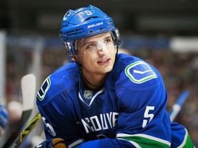 Luca Sbisa of the Vancouver Canucks.