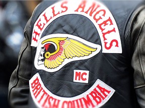 Stylized BC Hells Angels logo.