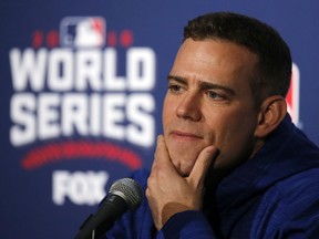 Chicago Cubs president of baseball operations — and former Boston Red Sox chief honcho — Theo Epstein at a news conference this week. Can you say ‘miracle worker?’
