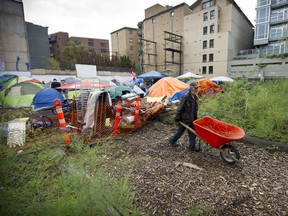 FILE PHOTO - Homeless advocates have occupied the empty lot at 58 West Hastings.