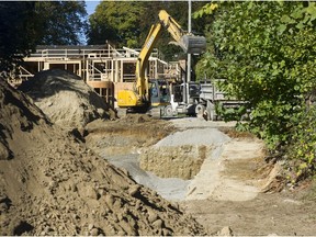 An excavated lot in the First Shaughnessy area, just after city bylaws protected hundreds of homes in the area from demolition.