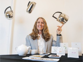 Tealeaves CEO Lana Sutherland at her office in Vancouver. The company, a high-end supplier to hotels, plans to expand by wholesaling to stores.