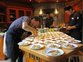 Chef Steve Ramey of Christine's in a secret location luncheon at Cornucopia. Mia Stainsby photo.