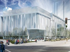 Artist's concept of planned new building. The federal and B.C. governments announced Tuesday joint funding to create a $126 million "energy systems engineering building" at Simon Fraser University's Surrey campus. Nov. 8, 2016.