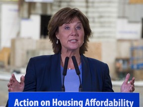 Premier Christy Clark says her government's $855 million in planned spending is the 'largest single-year investment in affordable housing' by any government in Canadian history.