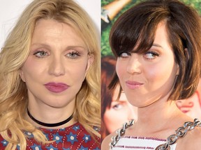 Courtney Love, left, and Aubrey Plaza are both shooting TV pilots in Vancouver this week.