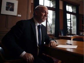 John Horgan, leader of the British Columbia New Democratic Party is photographed during a year-end interview at his office at the Legislature building in Victoria, B.C., Monday, December 7, 2015.