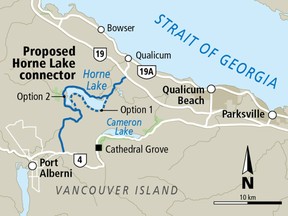 Plans for a new highway linking Port Alberni to Highway 19 via Horne Lake struck a dead end Tuesday when Transportation Minister Todd Stone rejected the project as too expensive.