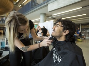 A free shave-down was held at UBC for the Movember campaign to raise awareness for men’s health projects in the areas of prostate cancer, testicular cancer and men’s mental health.