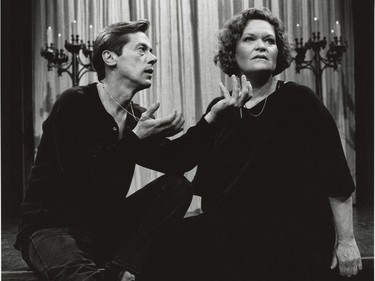 Stephen Ouimette stars as Hamlet and Janet Wright as Gertrude in Hamlet at the Stratford Festival in Stratford, Ont., in this 1994 handout photo.