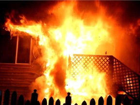 Firecrews were called to the 9900-block Scott Road on Friday, Nov. 18, 2016 at 10:30 p.m. in response to the fire at the two-storey home. A disabled man in the basement suite was rescued by neighbours. He suffered serious burns and was rushed to Royal Columbian Hospital.