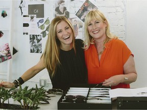 Carla D'Angelo, right, and Susie Wall developed the C4 brand of shades, which were worn recently by Sophie Gregoire-Trudeau.