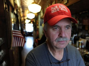 Tony Andrews and his wife Tina run Tony's White Spot Cafe in Blaine, Washington. Their ardent support for Donald Trump has not made them popular with some locals, but has endeared them to others who make the extra effort to eat there to show their support of the couple's political leanings.