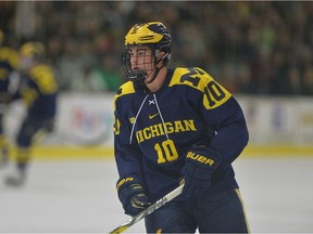 Freshman Will Lockwood is the youngest player on the University of Michigan's men's hockey team, yet leads the squad in scoring.