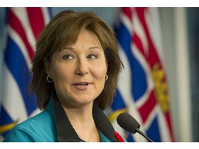 B.C. Premier Christy Clark reacted cautiously to the election of Donald Trump in the U.S., saying British Columbians expect her to work with whoever the U.S. put sin charge of trade matters.