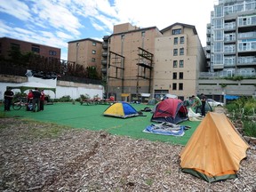 A tent-city protest at 58 West Hastings in Vancouver on July 10 raised awareness of the number of homeless in the city. Nick Procaylo/PNG files