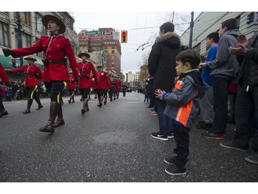 Annual Remembrance Day ceremony at the Victory Square cenotaph in Vancouver, BC Friday, November 11, 2016.