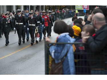 Annual Remembrance Day ceremony at the Victory Square cenotaph in Vancouver, BC Friday, November 11, 2016.