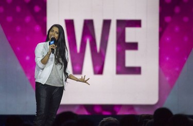 Comedian/actress/rapper Lilly Singh appears at We Day celebrations at Rogers Arena in Vancouver on Thursday.