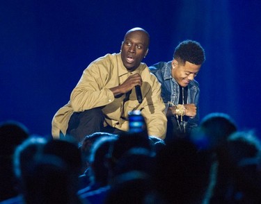 Nico & Vinz performs at We Day Vancouver at Rogers Arena on Thursday.