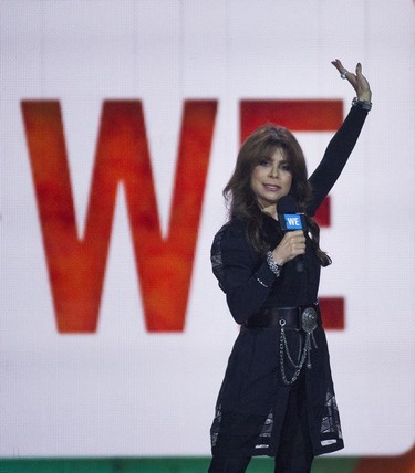 Paula Abdul appears at We Day Vancouver at Rogers Arena on Thursday.