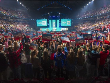 Thousands celebrate WE Day at Rogers Arena in Vancouver on Thursday.