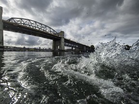 The Burrard Bridge in Vancouver on Oct. 22.