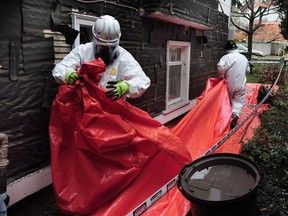Asbestos removal a gritty and physically demanding job with long hours.