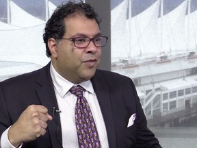 Mayor of Calgary Naheed Nenshi in the Vancouver Sun/Province newsroom on Thursday.