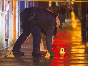 Vancouver Police investigate in the 2200-block of Commercial Drive after a masked man with a meat cleaver allegedly threatened another man.